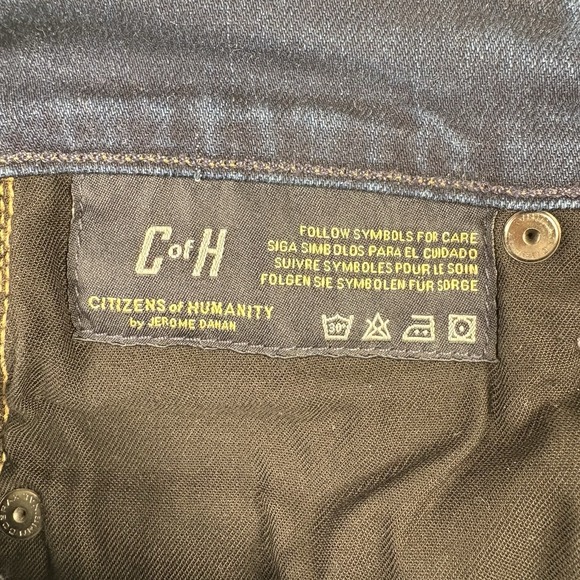 Citizens of Humanity Phoebe Slim Straight Crop Jeans Women's Size 26 Dark Blue - Picture 6 of 13